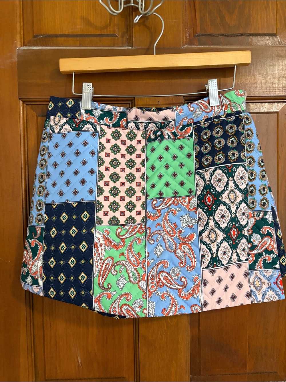 TCEC Patchwork Paisley Mini SKORT in Blue, Green & Pink